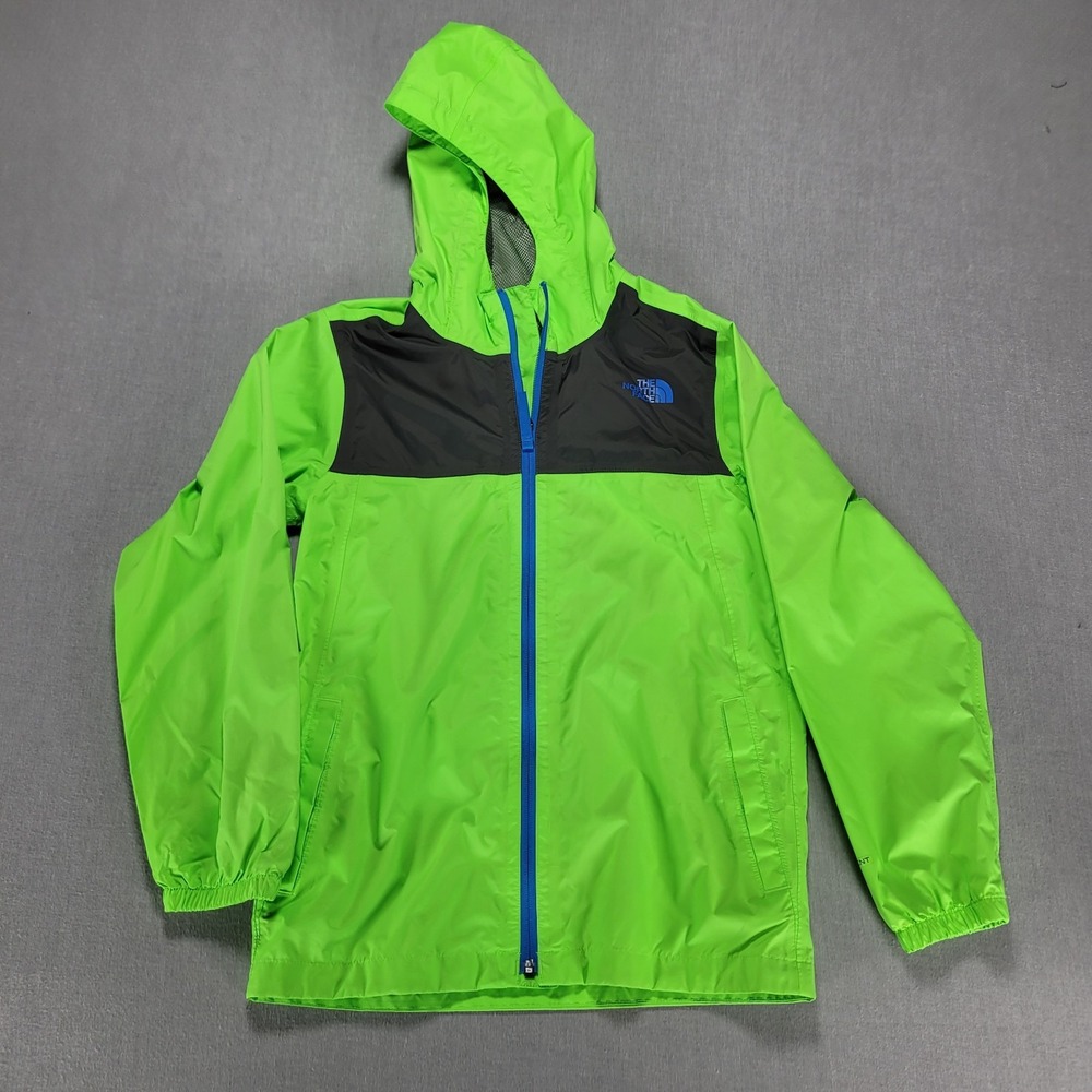 The North Face DryVent Boys Green  Hooded Full Zip Jacket L/G 14/16